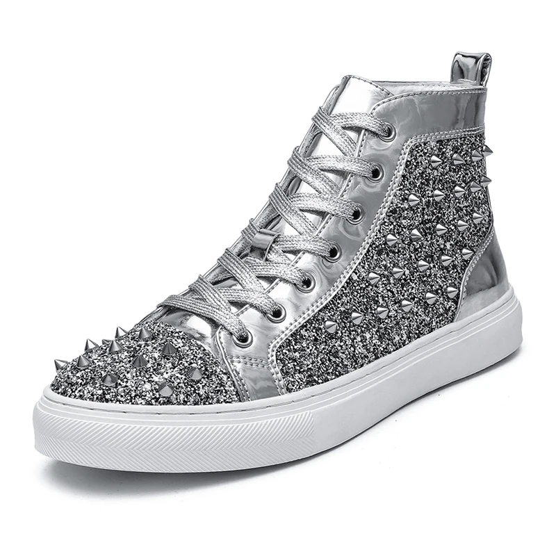 Мужские повседневные ботинки в стиле панк для ночного клуба на платформе обувь