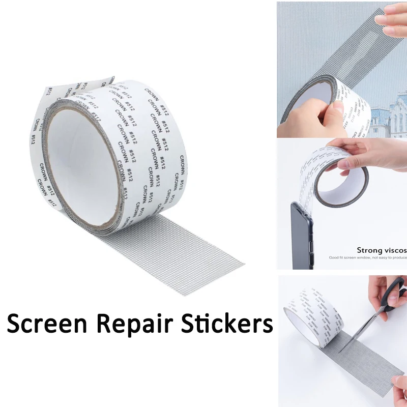 

Window Net Anti-mosquito Mesh Sticky Wires Patch Repair Tape Summer Screen Window Door Mosquito Netting Patch Repair Broken Hole