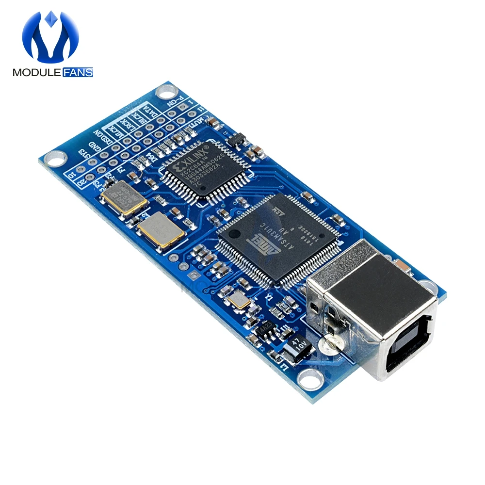 ATSAM3U1C XC2C64A DU1 USB цифровой интерфейс IIS Интерфейс ЦАП Декодер доска Поддержка DSD512 32bit
