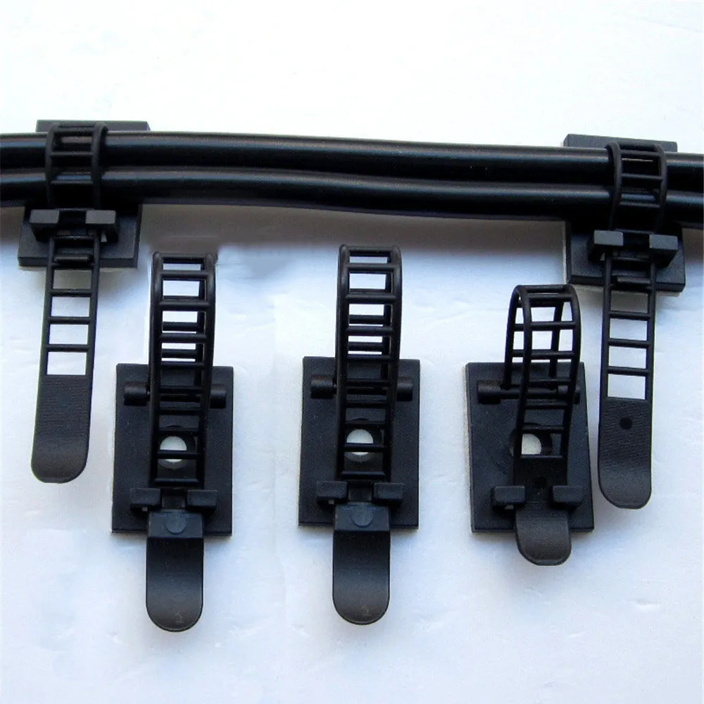 10 шт. самоклеющиеся зажимы для кабелей 18*25 мм зажим настольного кабеля