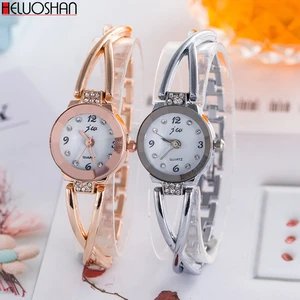 Падение цен Reloj Muje розовое золото часы-браслет для женщин Роскошные наручные часы с бриллиантами кварцевые часы высокого качества новый Montre Femme