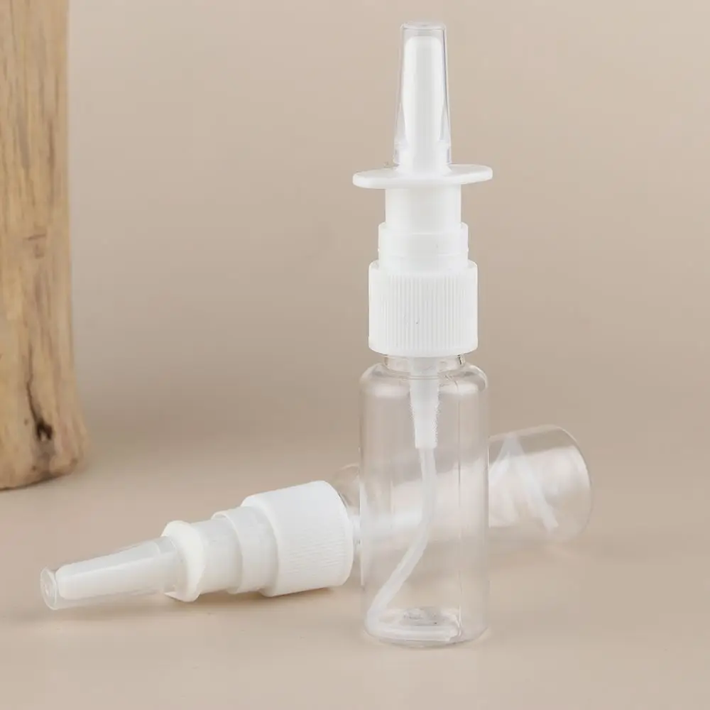 

2pcs 10ml/20ml/30ml White Empty Plastic Nasal Spray Bottles Pump Sprayer Mist Nose Spray Refillable Bottle For Medical Packaging