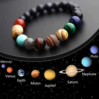 2020 eight planets bead bracelet men natural stone universe yoga solar chakra bracelet for women men jewelry gifts drop shipping