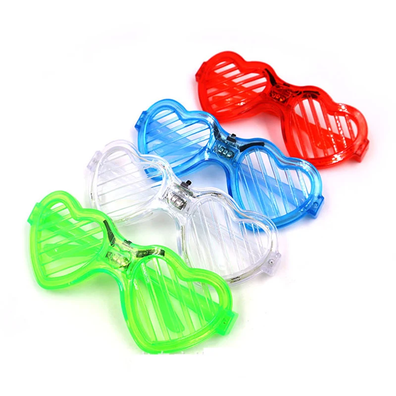 Fashion Cool LED Glasses Neon Cold Light Party Shutters Shape Glowing Halloween Christmas Supplies | Дом и сад