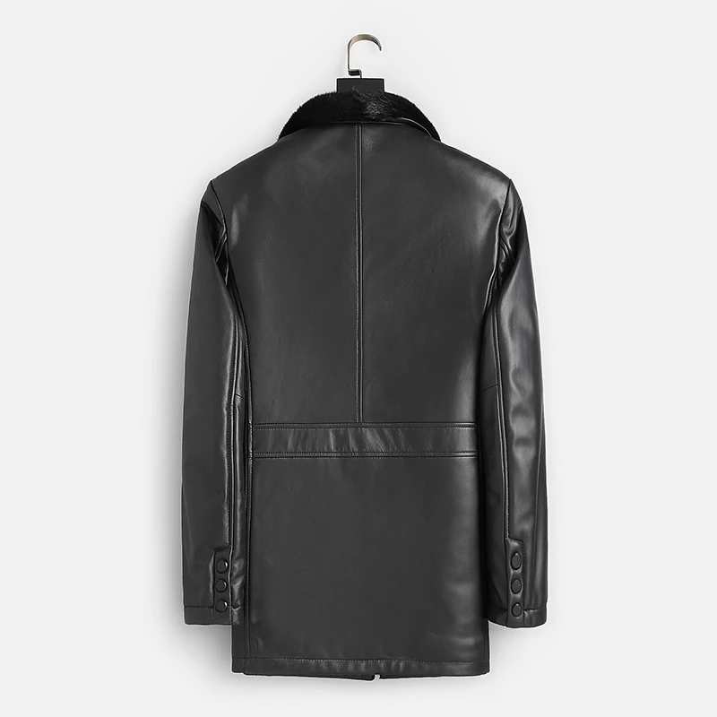 Новинка DK норковая меховая одежда для мужчин зимняя теплая черная