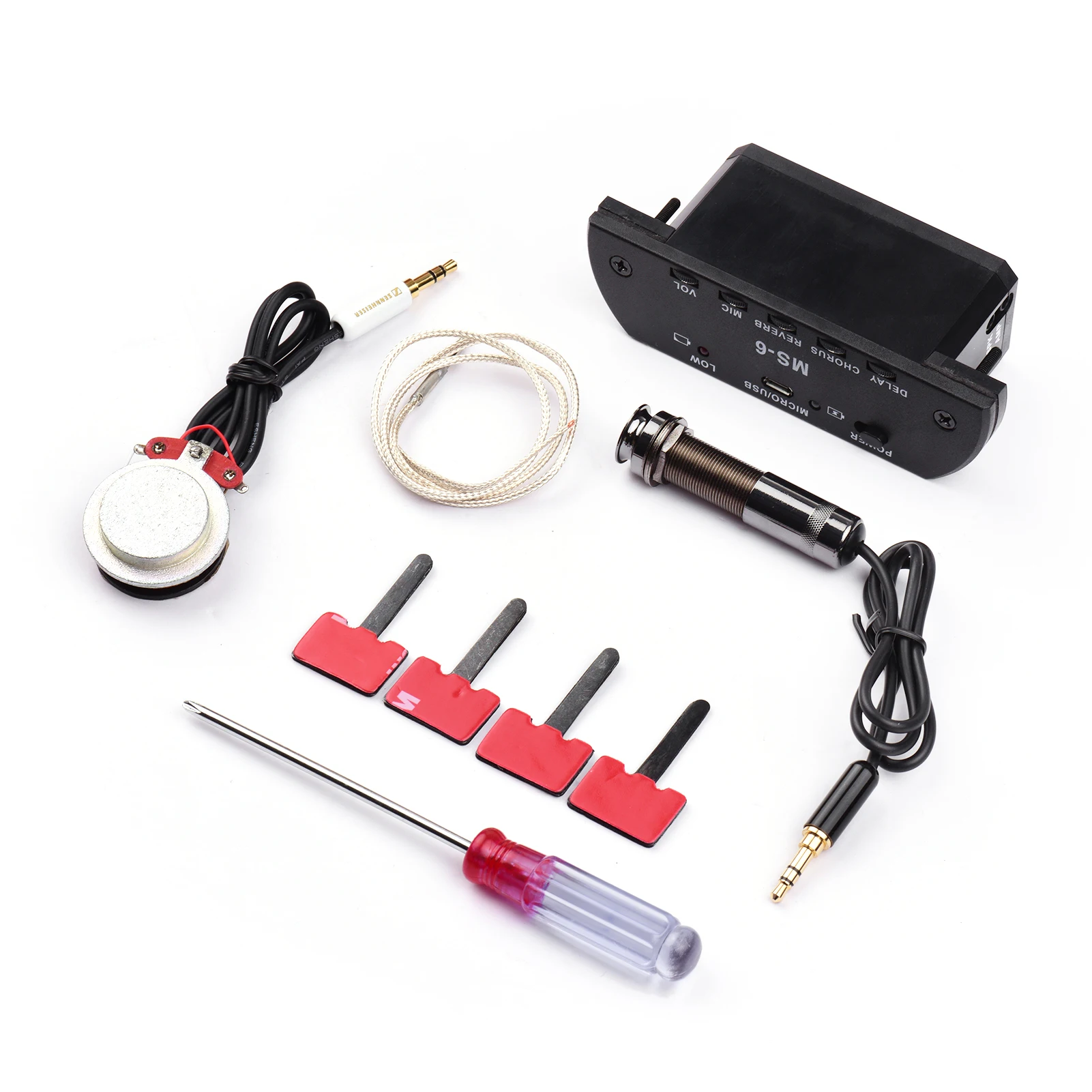 

Acoustic Guitar Pickup Resonance Pickups Preamp System with Rechargeable Battery