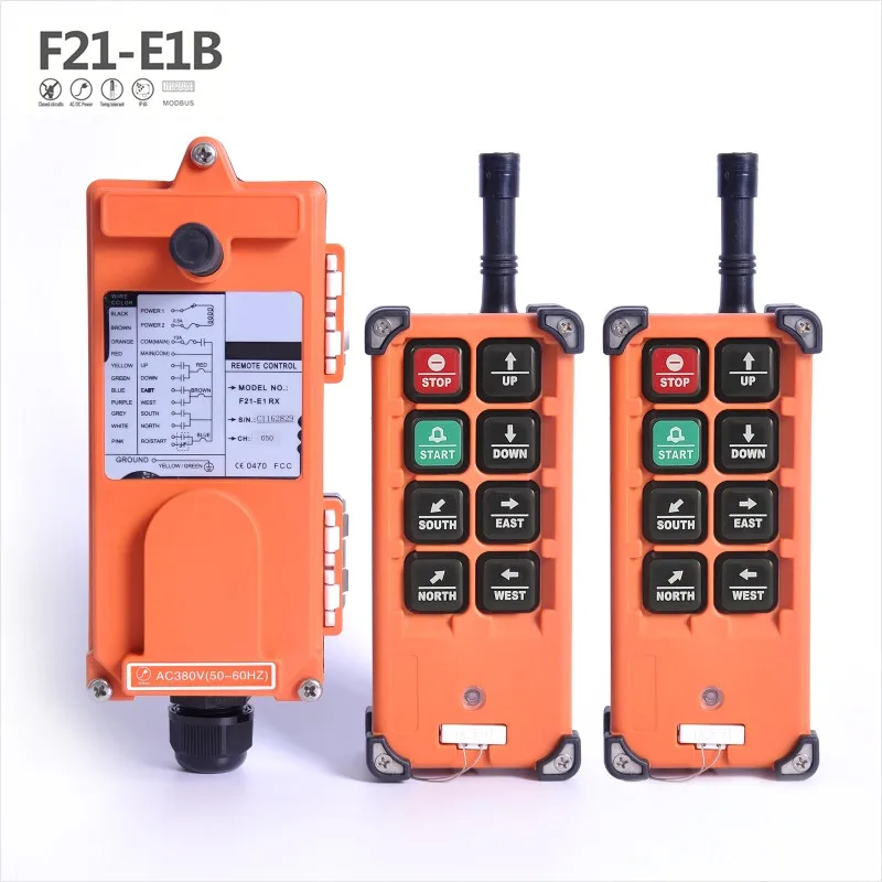 

Free Shipping telecrane F21-E1B Industrial Crane Wireless Radio RF Remote Control 2 Transmitter 1 Receiver for Truck Hoist Crane