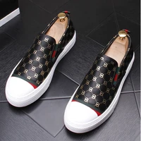 european mens shoes summer breathable loafers british one legged lazy white shoes trendy all match casual shoes zq0216