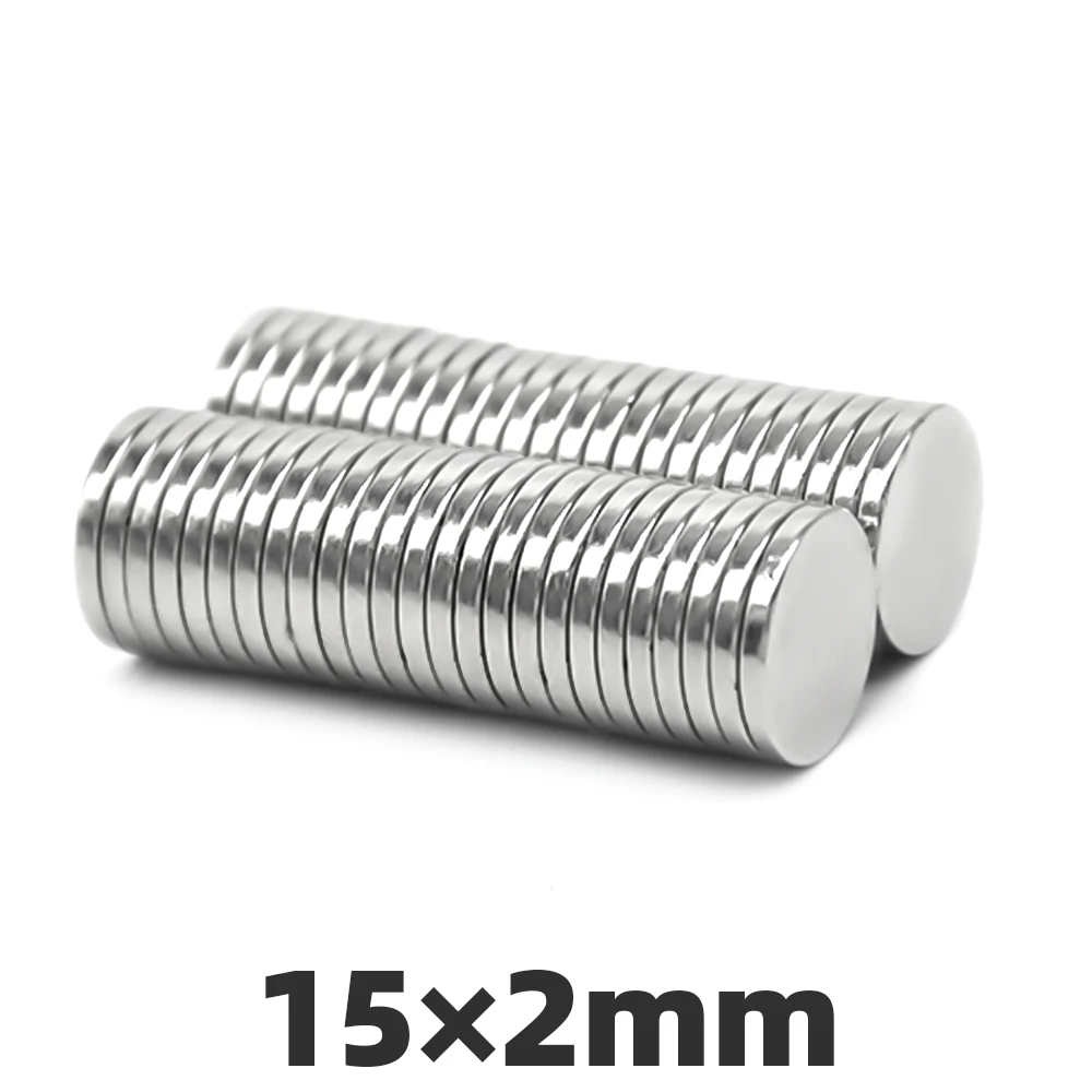 AIDIY 30/50/100pcs 15x2 мм ниодимовые Дисковые магниты супер сильный, Мощный мини небольшой круглый редкоземельный Магнитный неодимовый магнит 15 мм* 2 мм