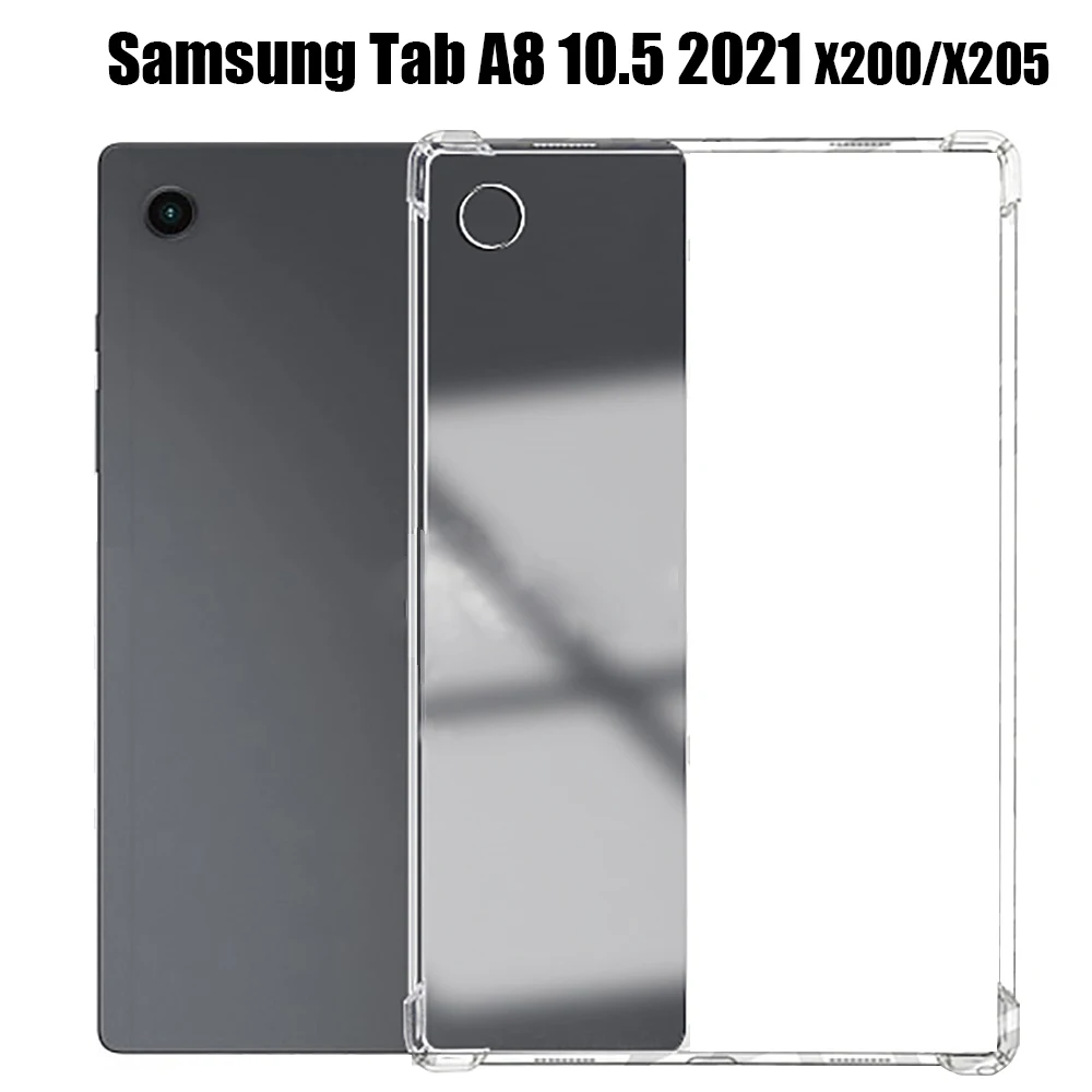 

Case for Samsung Galaxy Tab A8 10.5 2021 Silicone soft shell TPU Airbag cover clear protective capa for Tab A8 SM-X200 X205