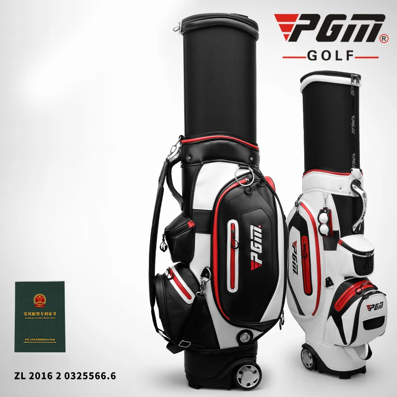 Send Putter Club! PGM Men Golf Bag Male Air Carrier Retractable Ball Clip bag Patent Full Waterproof Multifunctional travel Bag