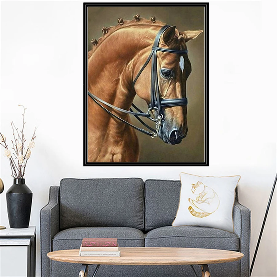 

DIY 5D Diamond Painting Natural Horse Lovely Kit Full Drill Square Embroidery Mosaic Art Picture Of Rhinestones Home Decor Gifts
