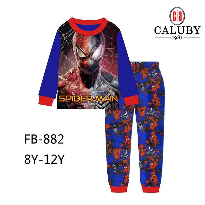 Оптовая продажа пижам с человеком пауком для мальчиков 2019 детская одежда
