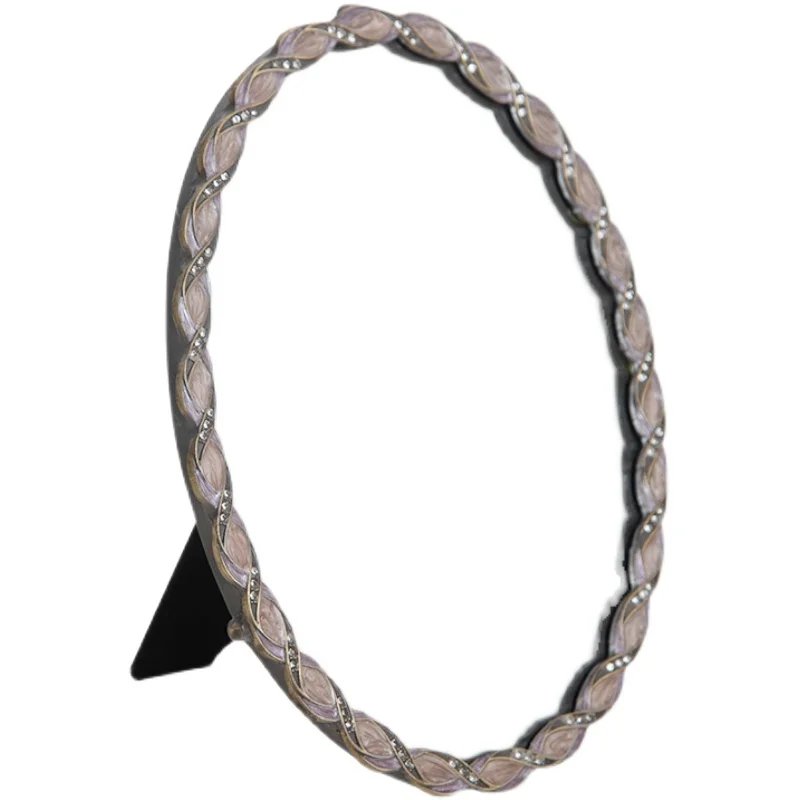 Винтажное зеркало для макияжа с элегантными кристаллами Стразы Декор