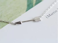 5 tiny horizontal lucky love arrow pendant chain necklace pendant women simple sideways arrow necklace men lady gift jewelry