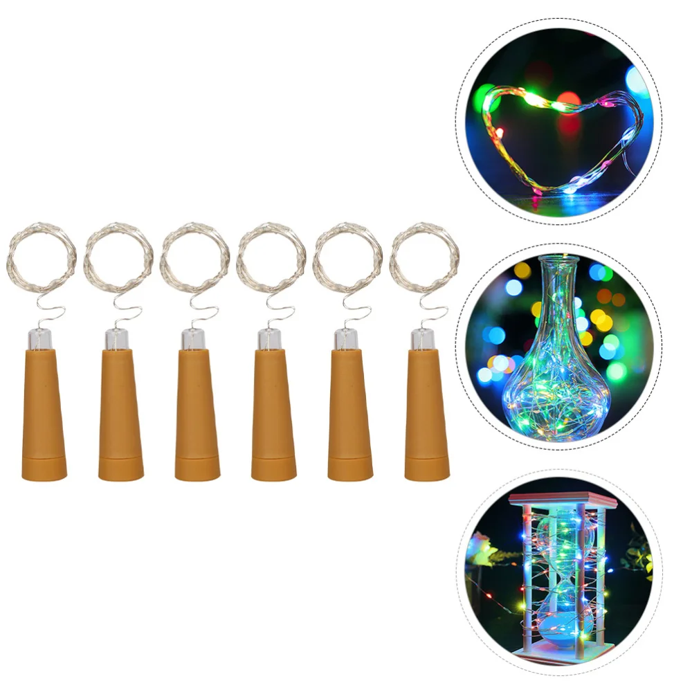 

6 Pcs Bottle LED String Light String Light String Lamp (Battery)