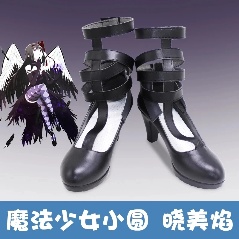 

Туфли для косплея аниме «для косплея Puella Magi Madoka Magica Akemi Homura ботинки для костюмированной вечеринки серые волосы для косплея Puella Akemi Homura коспле...