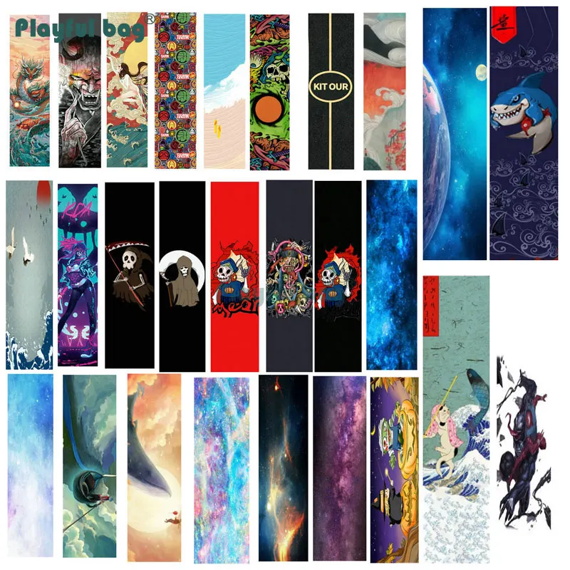 Игривый мешок 122x26 5 см скейтборд наждачная бумага красочная длинная доска сделай