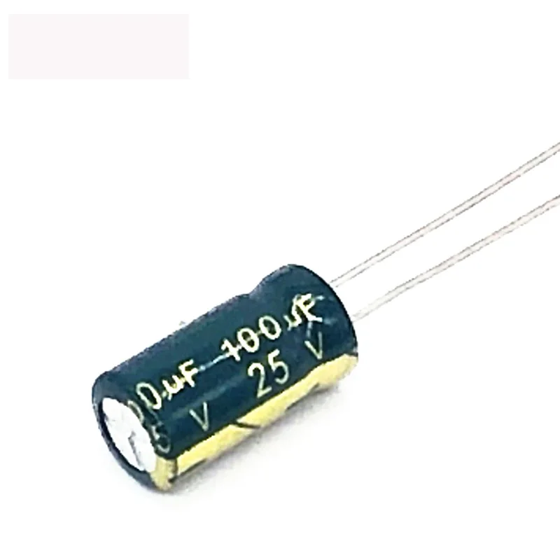 

20pcs/lot T01 25V 100UF Low ESR/Impedance High Frequency Aluminum Electrolytic Capacitor Size 6*12 100UF25V 20%