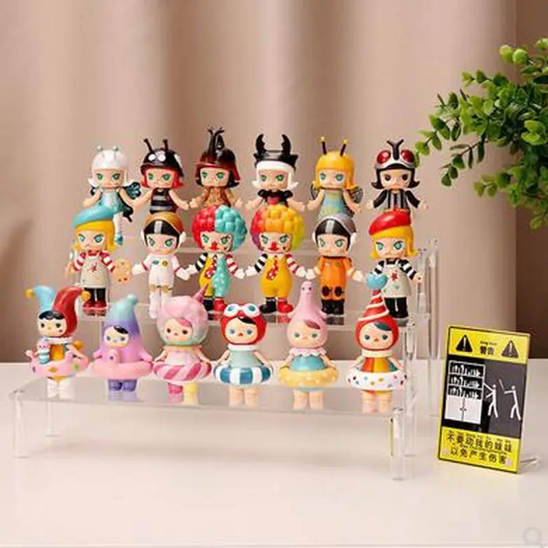 Стеллаж акриловый в форме лестницы для хранения кукол моделей игрушечных