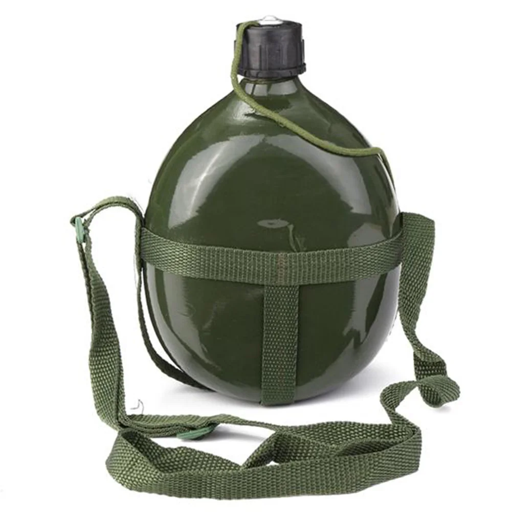 1.5L портативный алюминиевый военный тактический чайник открытый для верховой