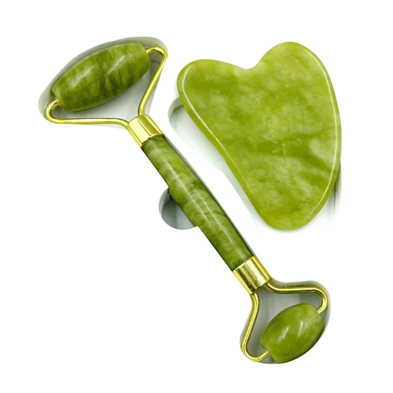 

28TA Jade Roller Guasha Board Scraping Massager Tools for Face Body Facial Massage SPA Acupuncture Therapy Trigger Point