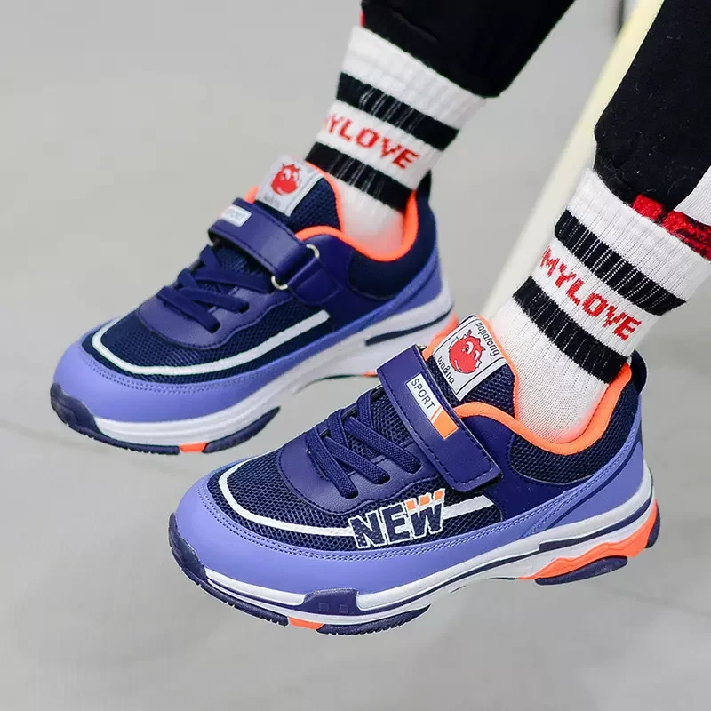Winter kids shoes boys shoes kids sneakers kids shoes for school boy shoes kids kids loafers Fashion sports shoes shoe - Цвет: Blue mesh