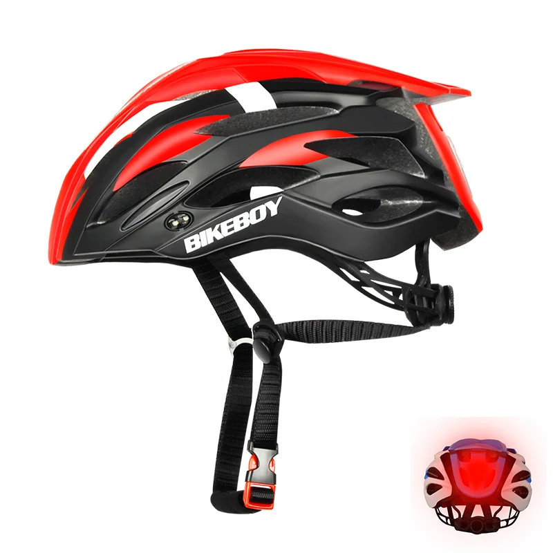 B red blk in led M Велоспорт шлем Каско Capacete Де Ciclismo Каско Bicicleta Ciclismo Mtb Велосипед Шлем Велосипедный Шлем Сверхлегкий Шлем Каско Маршрут - Цвет: B red blk in led M