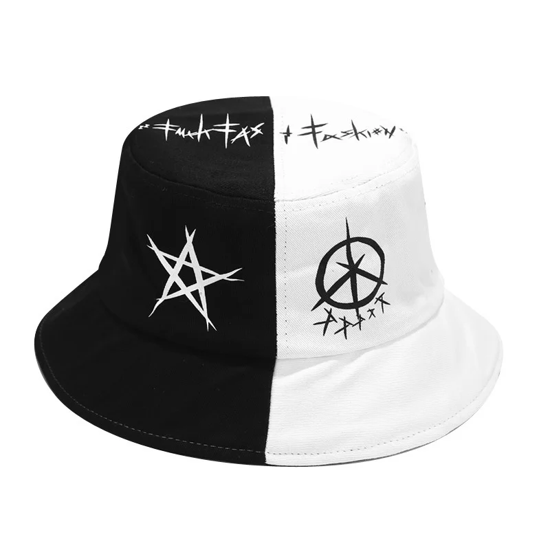 

Summer Cotton Bucket Hat Patchwork Graffiti Men Women Outdoor Hip Hop Foldable Bob Fisherman Hat Casual Travel Gorros Panama