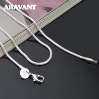 925 silver 2mm snake chain necklace for men women fashion jewelry gifts