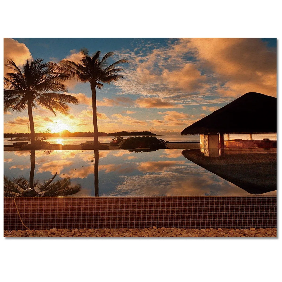 Кокосовое дерево для пляжа и заката современный домашний кухонный коврик ковер