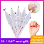 Набор для обрезки ногтей 5 в 1, средство для полировки мозолей, аксессуары для ногтей, электрическая дрель для ногтей, маникюрный набор