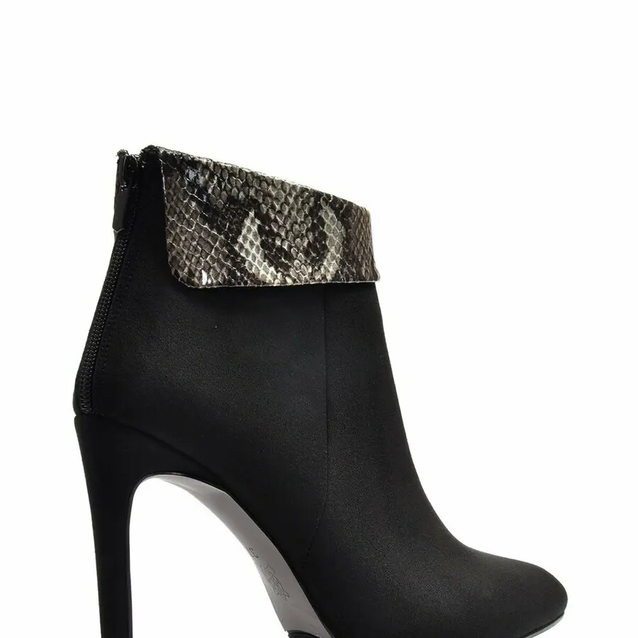 

Women Boots Mink Shoes Women Black-Suede Boots Vzn19-121K