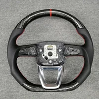flat carbon fiber steering wheel for audi q3 q5 q5l q7 a4 allroad sporty multifunction steering wheel 2017 2018 2019 2020 2021