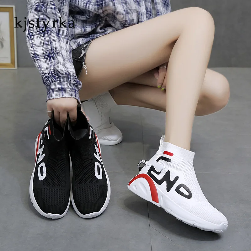 Kjstyrka/ г. стиль, zapatos mujer, брендовые высокие топы из сетчатого материала, женские нескользящие разноцветные корзины