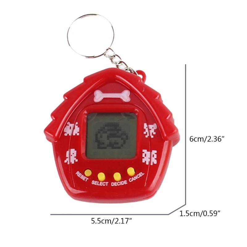 

Micro-Pets Board Game Musical Electronic Pet Handhold Toy Realistic Mini Game Console Board with Screen & Sound Keychain