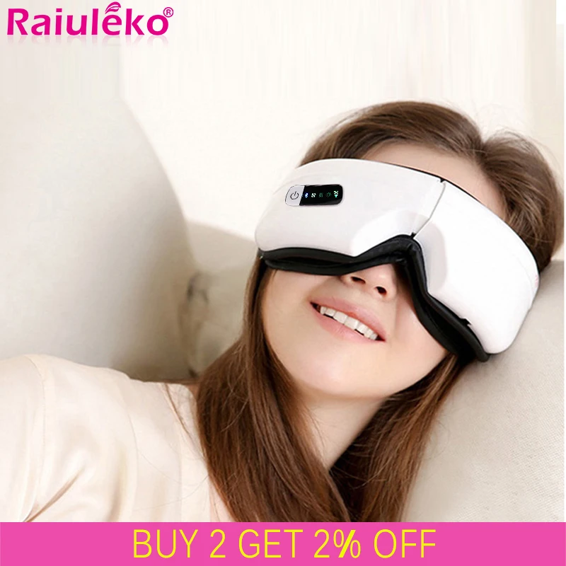 

4D Smart Airbag Vibration Eye Massager Heating Eye Mask Bluetooth Music Eye Care Instrumen Fatigue Pouch Wrinkle Dark Circles