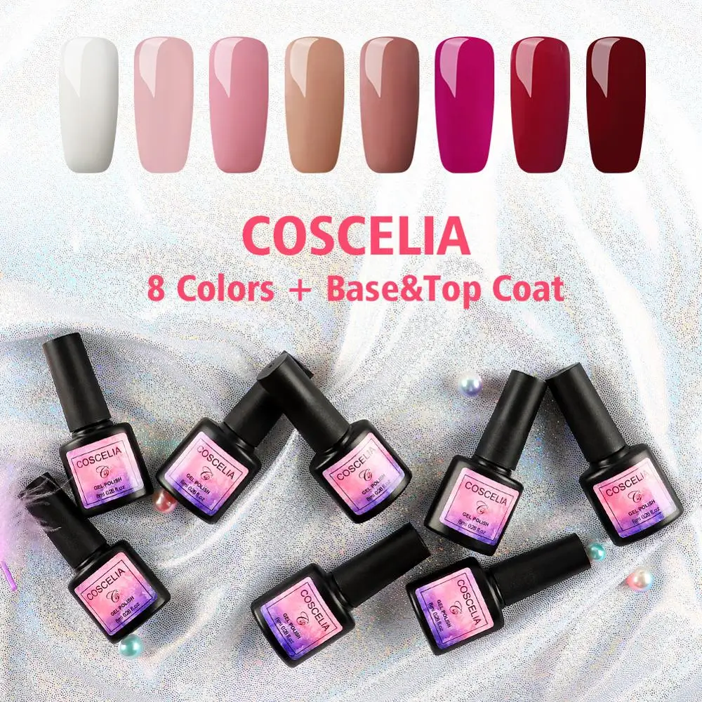 Набор лаков для ногтей набор отмачиваемый Гель лак УФ светодиодная лампа