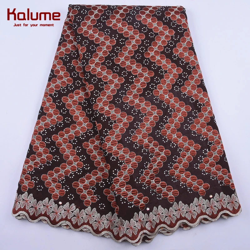 Высококачественная африканская швейцарская хлопковая кружевная ткань Kalume с