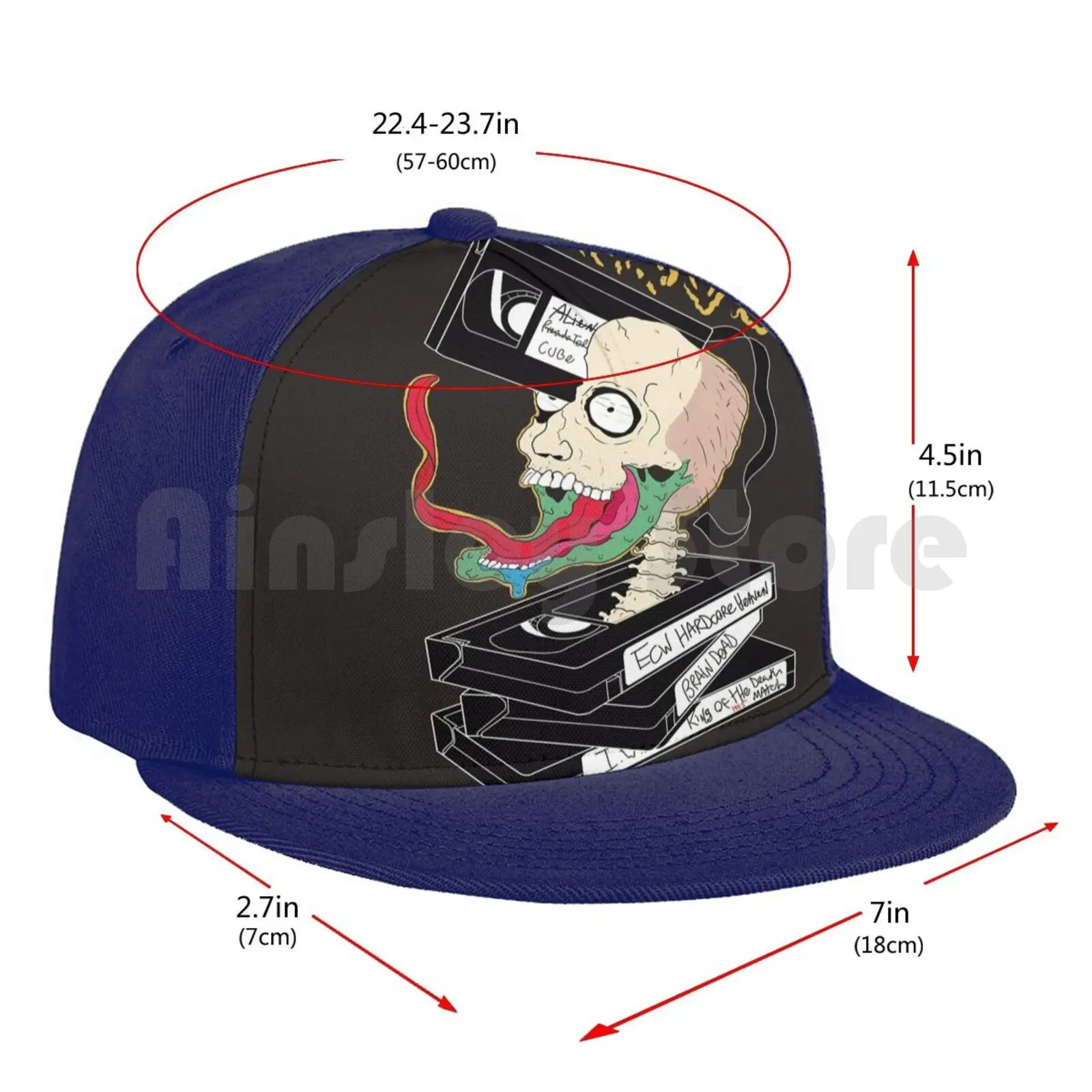

Video Nasty Baseball Cap Diy Mesh Hip Hop Adjustable Vhs Movies