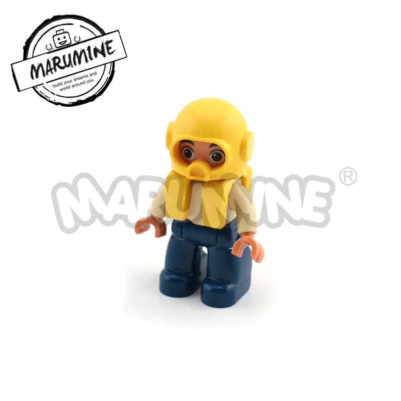1 pcs MARUMINE Duplo блочные фигурки 13 видов карьера аксессуары большие кирпичи части Дети Развивающие игрушки DIY для игр - Цвет: 1 pcs