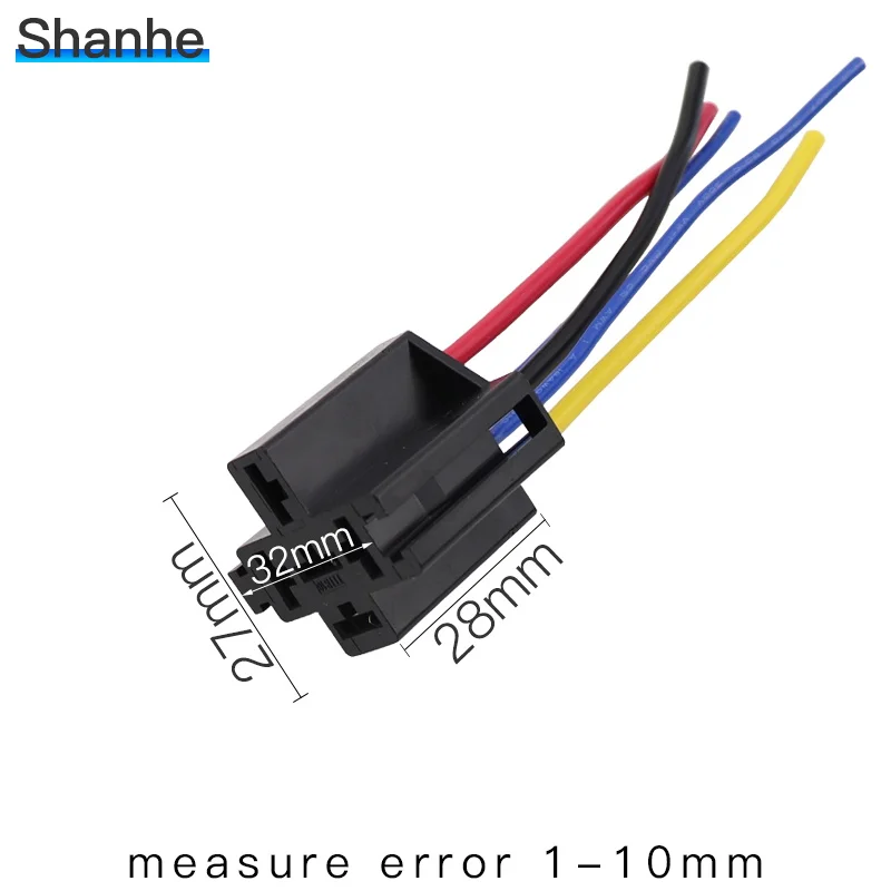 as picture 5-проводной Авто Автомобильные реле-гнезда - Габаритные размеры: as picture
