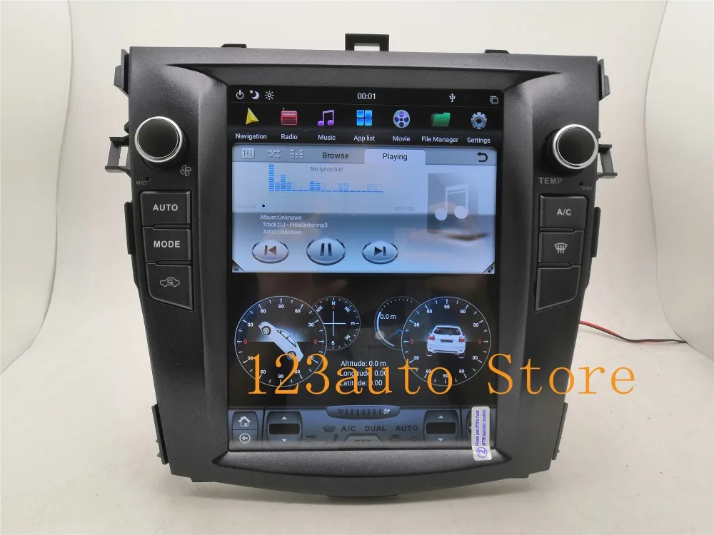 10,4 ''вертикальный Tesla стиль Android 8,1 автомобильный DVD gps плеер для Toyota Corolla 2006 2007 2008 2009 2010 2011 2012 2013 PX6 радио