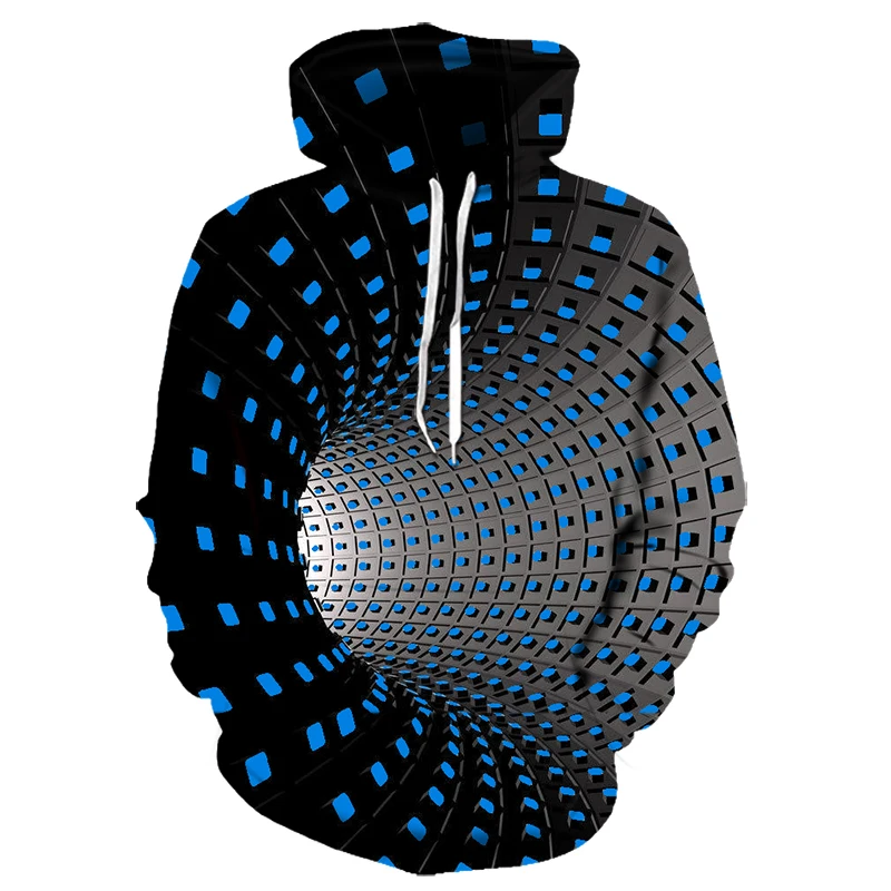 

Hip Hop Dizzy Arts 3D Sweatshirt Women/Men Pullovers Hoodies Outerwear Loose Tops Psychedelic Vortex Clothing