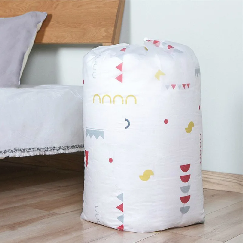 

Drawstring Top Quilt Storage Bag Home Moving-Clothes Bag PEVA Household Large Size Moisture-Proof Blanket Organizing Folders