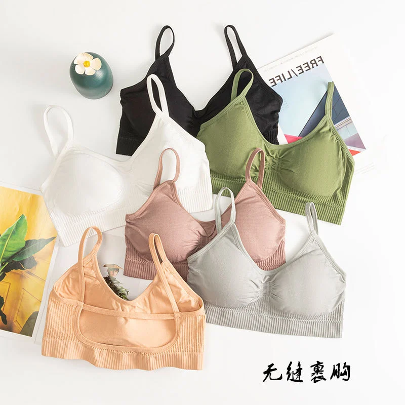 

3D Sexy Lingerie Seamless Sport Bra U Type Backless Top Bra Push Up Bralette Brassiere Women Underwear wrapped girls sexy vest