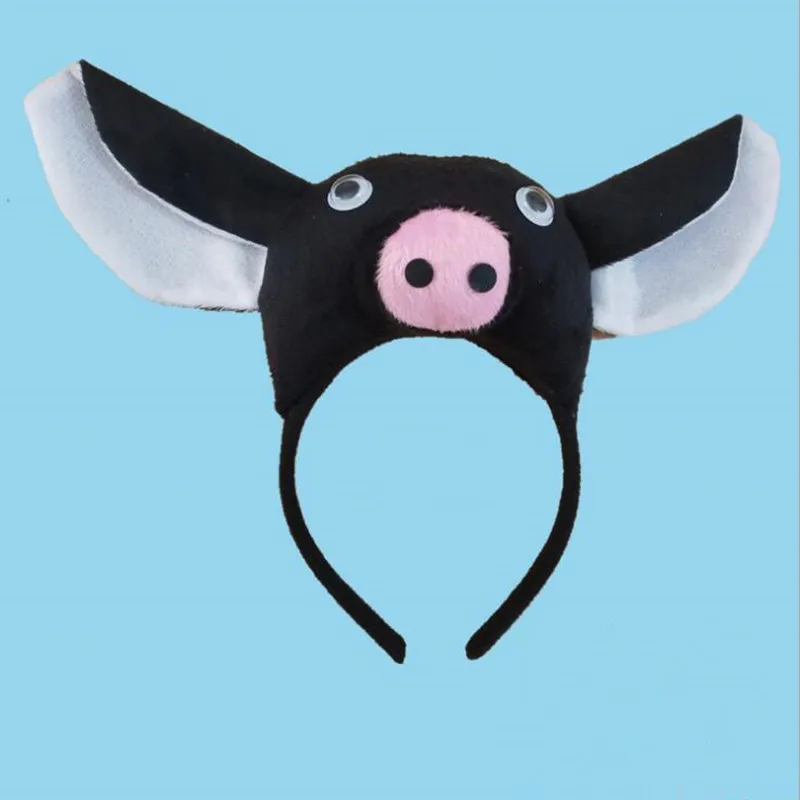 Детская 3D повязка на голову с ушками свиньи для мальчиков и девочек перчатки