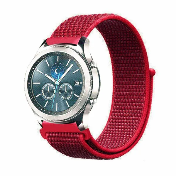 china red 28 Gear s3 Frontier ремешок для samsung Galaxy watch 46 мм 42 мм активный 2 ремешок amazfit ремешок Bip 22 мм ремешок для часов 20 мм браслет huami - Цвет ремешка: china red 28