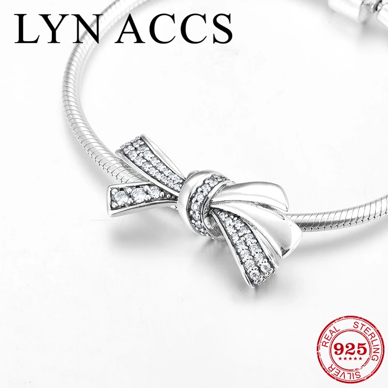 Бусины из серебра 2019 пробы с бантом для девочек|Ювелирные шармы| |