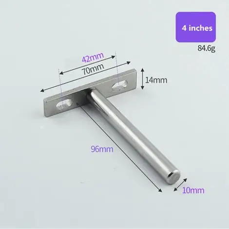 4 inches Высококачественный " 4" " складной опорный кронштейн для полки Скрытая подвесная настенная полка Опорные кронштейны для различных кронштейнов - Цвет: 4 inches